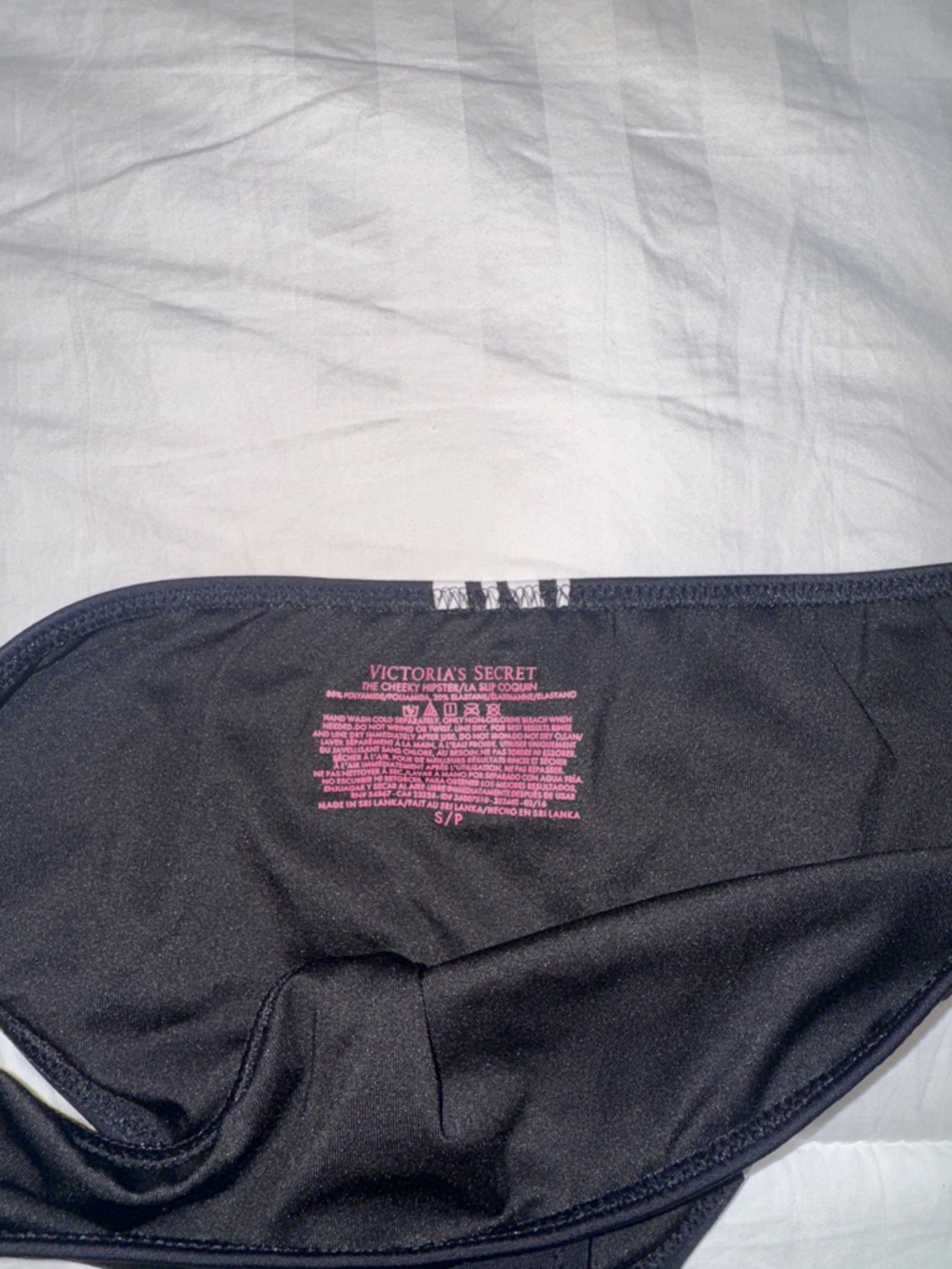 VS Black Bikini Bottom with "Totally Beachin'" Script - Picture 3 of 3